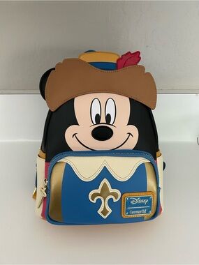 NWT Loungefly Disney Mickey Mouse Three Musketeers Mini Backpack